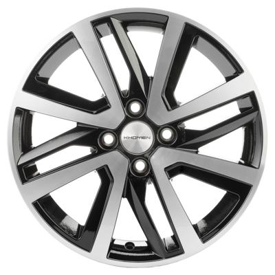 Khomen Wheels V-Spoke 609 (16_Rio II/Solaris II) 6x16 4x100 ET46 D54,1 Black-FP