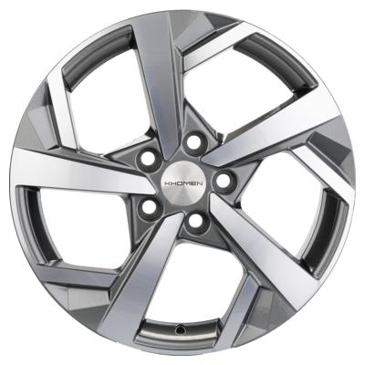 Khomen Wheels KHW1712 (Tiguan) 7x17 5x112 ET43 D57,1 Gray-FP