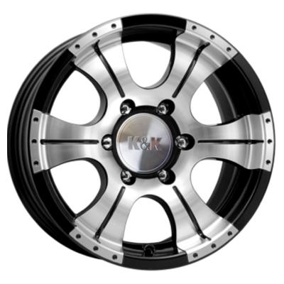 K&amp;K Baykonur (KS465M) 8x16 6x139,7 ET20 D108,5 Almaz chernyy